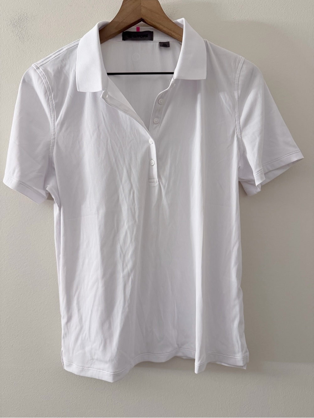 G/Fore Tech Rib Performance Nylon Polo Top Snow Womens Golf XL